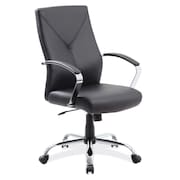 OFFICESOURCE Boxero Collection Executive High Back with Chrome Frame 1401VBK